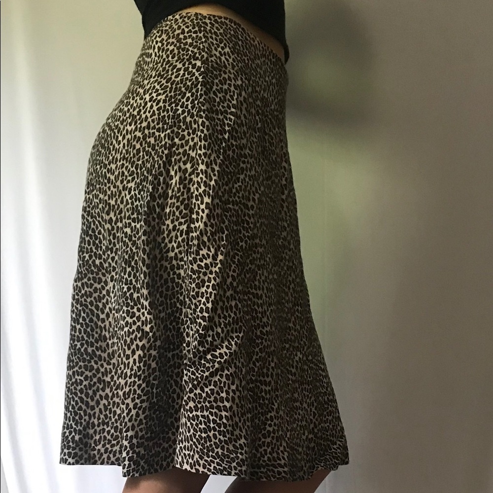 Hanna andersson cheetah print midi skirt